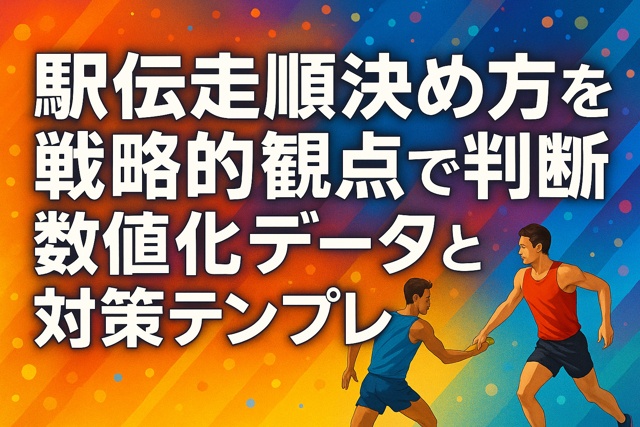 ekiden relay order strategy