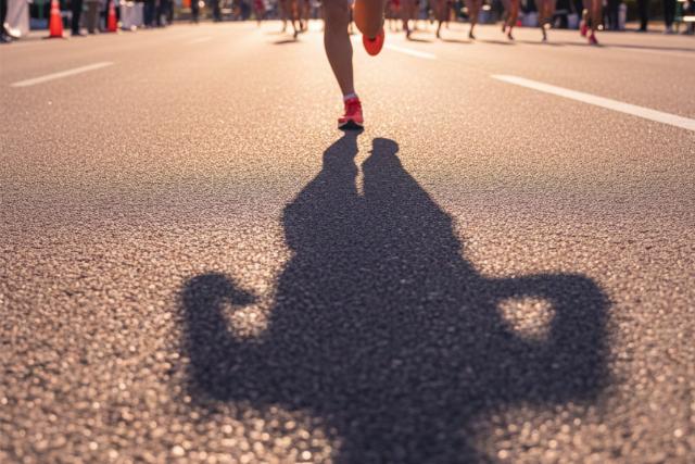 The pursuing group chasing the shadow and the runner